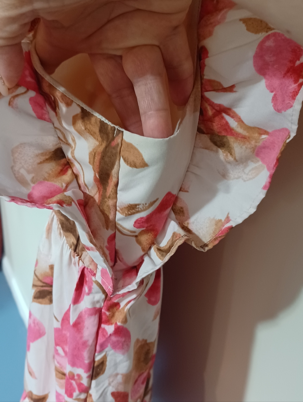 Abercrombie & Fitch Pink Floral Ruffle Mini Dress - Picture 7 of 9